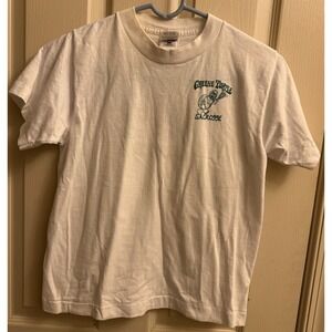Vintage 90s Green Turtle Lacrosse T Shirt Kids Youth 14/16 (L/XL) White Rare